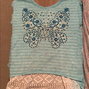 girls butterfly shirt
